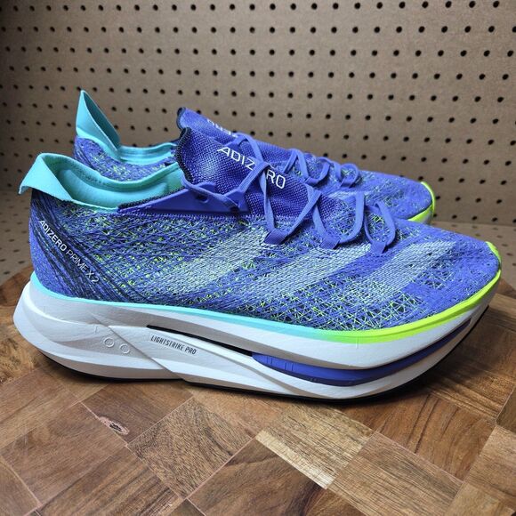Adidas Adizero Prime X 2.0 Strung Cobalt Blue Lucid Lemon Shoes Men\'s 11 IF1209 main image 4